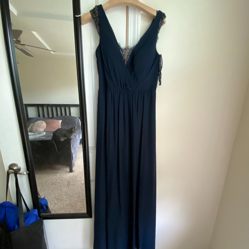 Navy Blue Floor Length Jenny Yoo Dress